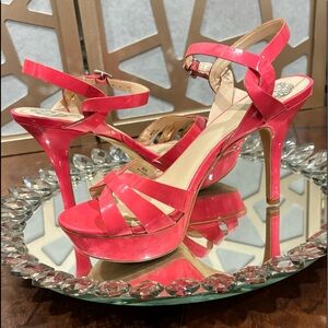 Vince Camino hot pink platform sandals